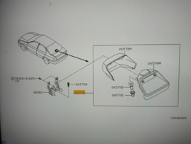 Lamp stop, high mounting Nissan Primera P11 - hatchback 26590-9F605 Original..