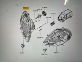 Koplamp rechts Nissan Primastar X83 26000-00QAD