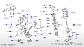 Bumper-bound Nissan Micra K11 55240-4F403 Used part.