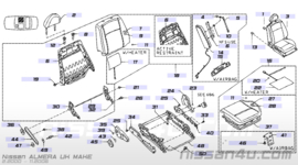 Bijrijdersstoel Nissan Almera N16 87000-BP910