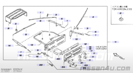 Kachelbedieningspaneel Nissan 27515-63C01 B13/ N14 Gebruikt.