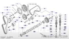 Distributieriem Nissan CD17 / CD20 16806-0M900 N15 / P10 / W10 / Y10 Nieuw