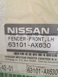 Zijscherm Nissan Micra K12 links 63101-AX630