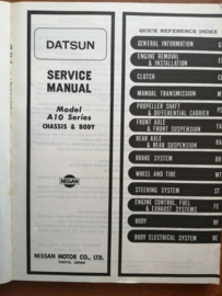 Service manual '' Model A10 series chassis & body '' Datsun Violet A10