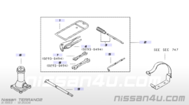 Rod-jack handle Nissan Terrano2 R20 99552-0F002 Used part.