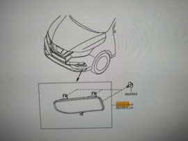 Mistlamp rechts Nissan 26150-00Q0B (26150-4122R) F16/ J12 Origineel.