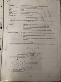 Folder ''bulletin'' with several: Technical bulletin, Reparatieprocedures, Service interval reset,  Service flash, Campaign bulletin (20250403) Used part.