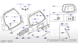 Kentekenverlichtinghouder Nissan Micra K11 90812-1F584