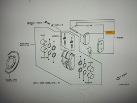Remblokset vooras Nissan 350Z Z33 D10F0-CD00C Origineel.