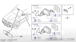 Afdekkap binnenzijde buitenspiegel rechts Nissan Terrano2 R20 80292-0F000