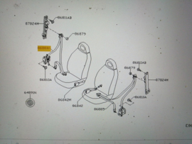 Veiligheidsgordelspanner linksvoor Nissan Micra K12 86884-BC31C