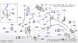Slotplaat links Nissan Sunny N14 80679-50C00
