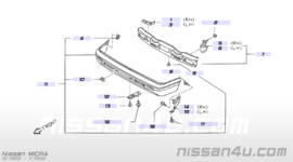 Bumperbalk voorbumper Nissan Micra K10 62030-21B30 Nieuw.