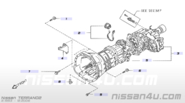 Versnellingsbak Nissan Terrano2 R20 32000-G23T0 (FS5R30A + TX10) Gebruikt.
