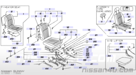 Bijrijdersstoel Nissan Sunny N14 87000-63C10