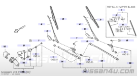 Ruitenwisserdraaipunt rechts Nissan Patrol 160 28850-C6062