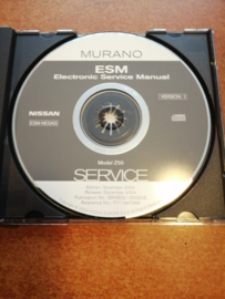 Electronic Service Manual '' Model Z50 series '' Nissan Murano Z50 SM4E00-1Z50E0E Gebruikt.