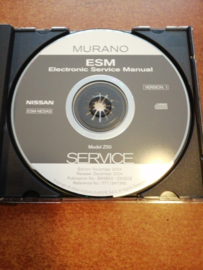 Electronic Service Manual '' Model Z50 series '' Nissan Murano Z50 SM4E00-1Z50E0E Used part.