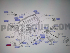 Ventilator side left-hand Nissan Bluebird T72 68760-Q9001 Used part.