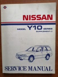 Service manual '' Model Y10 series supplement-II '' Nissan Sunny Wagon Y10 SM4E-Y10SG0