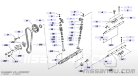 Spring-rocker inlet CA16S/ CA18S/ CA18ET/ CA18T/ CA20E/ CA20S Nissan 13256-D0103 C32/ M10/ M11/ S12/ T11/ T12/ T72/ U11 Used part.