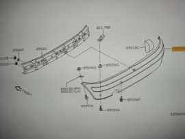 Achterbumper Nissan Micra K11 85022-50B00 (DK6) Gebruikt.