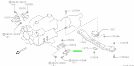 Motorsteun linksvoor TD27 Nissan Terrano2 R20 11220-0F001 Gebruikt.