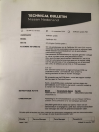 Folder ''bulletin'' with several: Technical bulletin, Reparatieprocedures, Service interval reset,  Service flash, Campaign bulletin (20250403) Used part.