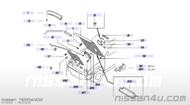 Hitteschild motorkap Nissan Terrano2 R20 65840-7F000