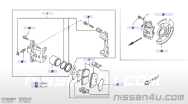 Montagebout remklauw Nissan 41250-01A00