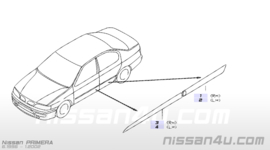 Sierstrip portier rechtsvoor Nissan Primera P11/ WP11 80870-9F500 Origineel.