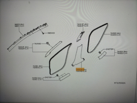 Afdekkap interieur midden rechts Nissan Micra K14 76915-5FA0A Gebruikt.