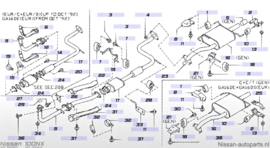 Einddemper Nissan 100NX 20100-57Y71 Nieuw.