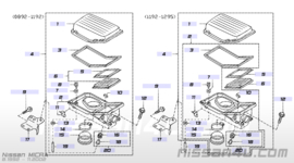 Luchtfilter carterontluchting Nissan Micra K11 16565-41B00 Origineel.