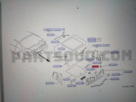 Mask-finisher trunk Nissan 100NX B13 84996-61Y00 Used part.