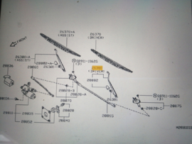 Ruitenwisserarm links Nissan Terrano2 R20 28880-8F000 Gebruikt.