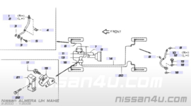 Remleiding linksvoor Nissan Almera N16 46242-BN010