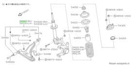 Arm lower, right-hand Nissan Micra K10 54500-21B00 Used part.