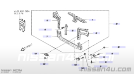 Onderste radiateursteun Nissan micra K11 62530-50B30