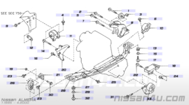 Achterste motorsteun Nissan Almera N15 CD20 11332-56C00