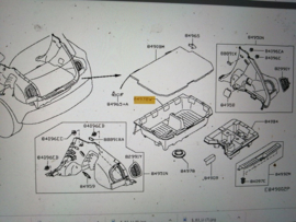 Opbergvak gereedschap kofferbak Nissan Juke F15 849A7-1KE0A