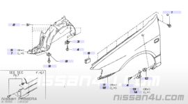 Afdekkap achter voorwiel links Nissan Primera P11 63839-2F000