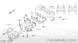 Uitlaatspruitstuk met katalysator GA14DE Nissan Sunny N14 14002-74C01 + B0800-74C02