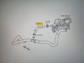 Koelwaterslang EGR K9K Nissan Qashqai J10 14056-JD50A Origineel.