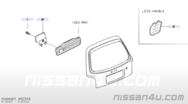 Handgreep binnenzijde achterklep Nissan Micra K11 90940-1F501