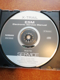 Electronic Service manual '' Model T30 series '' Nissan X-Trail T30 SM5E00-1T30E2E Gebruikt.
