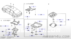 Switch sunroof Nissan 25421-BM660 N16/ P11/ V10/ WP11