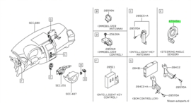 Sensor assy-steering angle Nissan Qashqai J10/ JJ10 47945-JD00A (47945-JD000) Original.