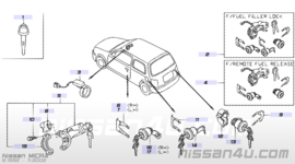 Afwaterkapje achterklepslot Nissan 90620-50Y00