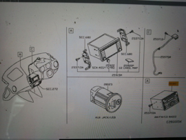 Autoradio Nissan Juke F15 28185-1KA2A